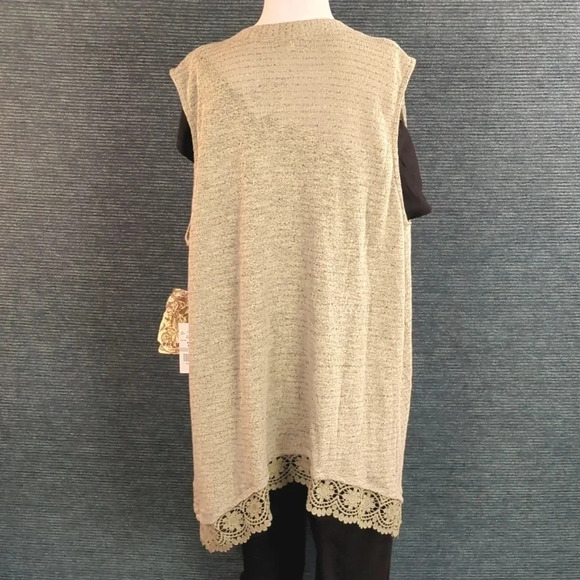 One World XL Open Cascade Front Vest Color Sage - Picture 4 of 9